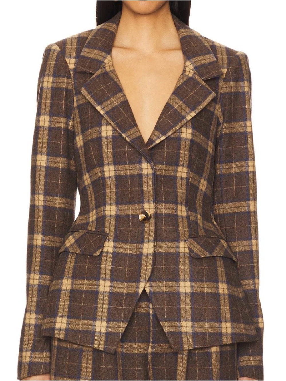 GUIZIO Cooper Tartan Blazer Small NWT Wool Academia